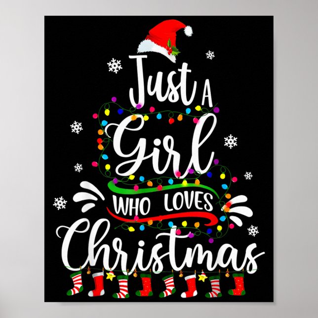 Affiche Merry Christmas Just A Girl Who Loves Christmas Tr (Devant)