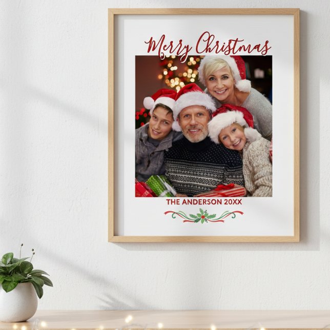 Affiche Merry Christmas One Photo Custom  (Créateur téléchargé)