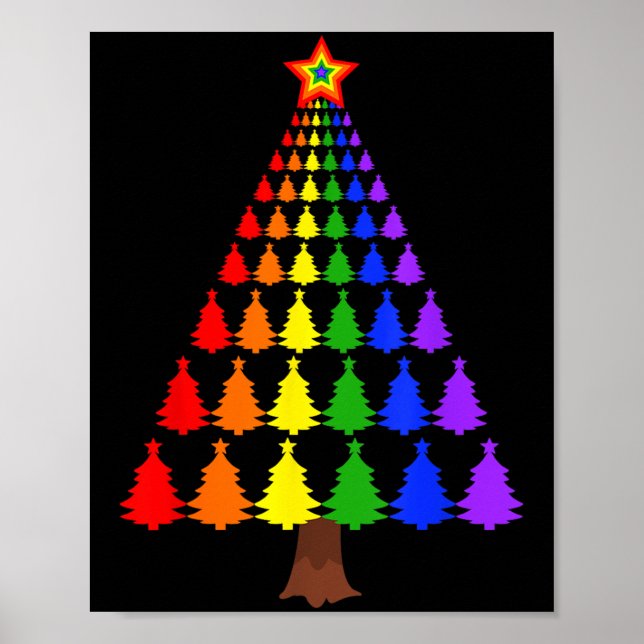 Affiche Merry Christmas Santa Human Lgbt Gay Pride Flag Xm (Devant)