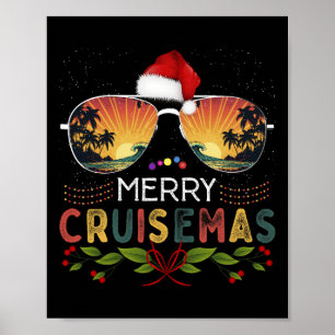 Affiche Merry Cruisemas 2024 Noël Père Noël Reindeer Crui