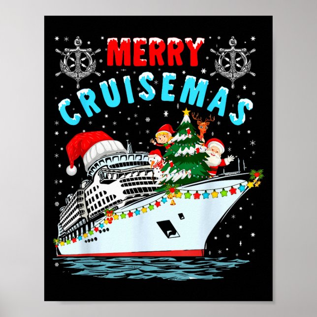 Affiche Merry Cruisemas Cruise Ship Family Christmas  (Devant)