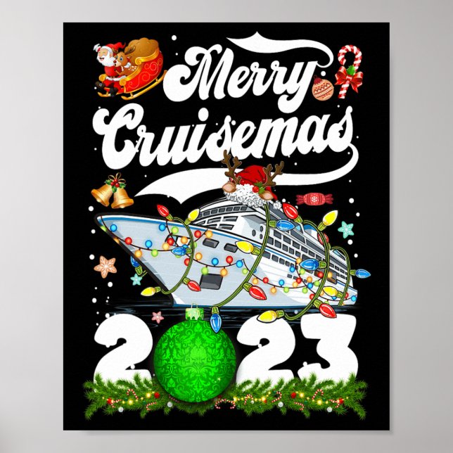 Affiche Merry Cruisemas Famille Croisière Noël 2023 Amusan (Devant)