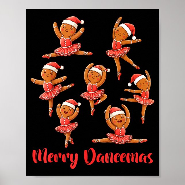 Affiche Merry Dancemas Ballet Dancer Gingerbread Teacher C (Devant)