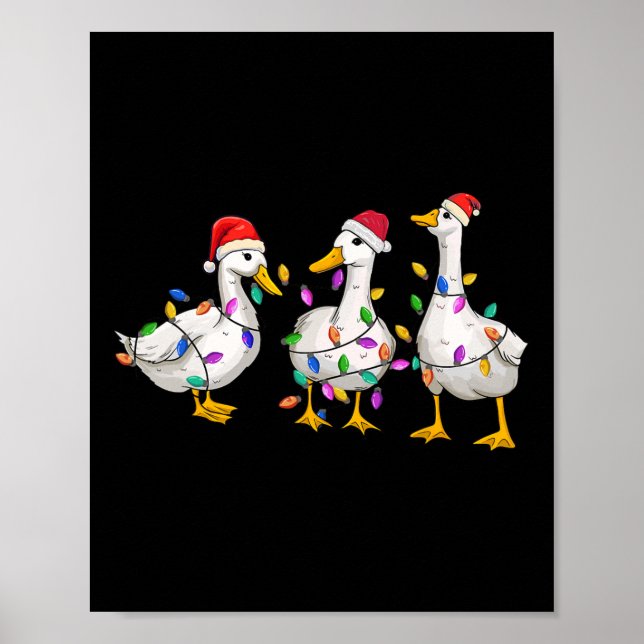 Affiche Merry Duckmas Funny Canard Noël Canard de Noël (Devant)
