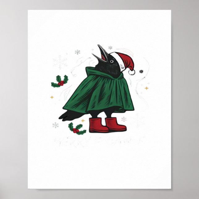 Affiche Merry F Caw F Funny Graphic Style (Devant)
