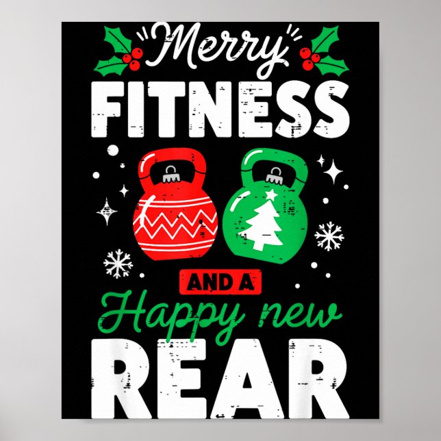 Affiche Merry Fitmas And A Happy New Rear Christmas Fitnes (Devant)