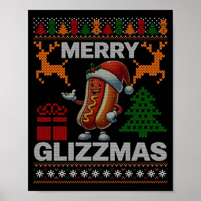 Affiche Merry Glizzmas -christmas Glizy Matching Family Ug (Devant)