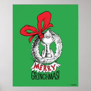 Affiche Merry Grinchmas Wreath the Grinch