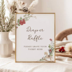 Affiche Merry Little Baby shower Déchets Raffle