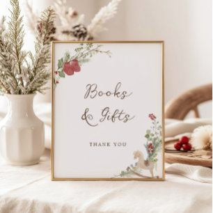 Affiche Merry Little Baby shower Livres Cadeaux