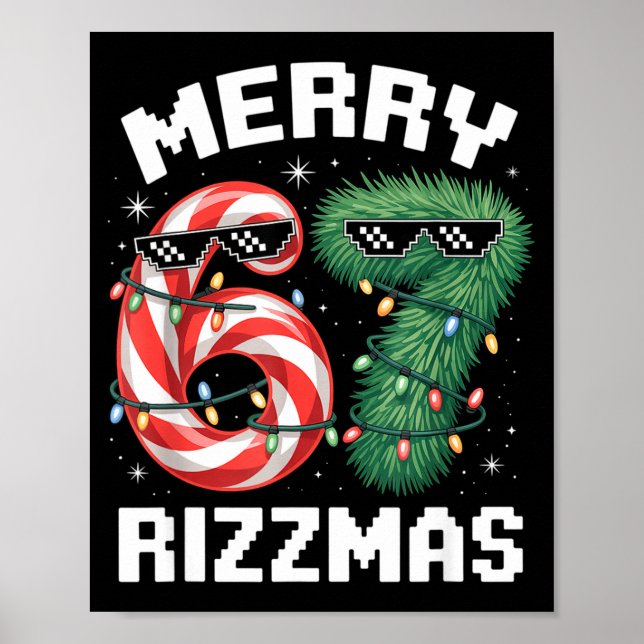 Affiche Merry Rizzmas 67 Candy Cane Tree Sungles Funny  (Devant)