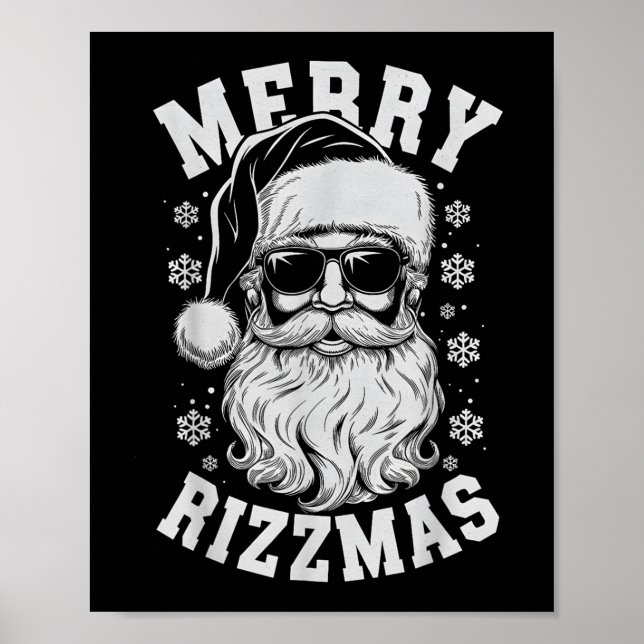 Affiche Merry Rizzmas Funny Christmas Santa Claus Happy Ch (Devant)