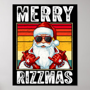 Affiche Merry Rizzmas School Funky Noël Santa Claus K