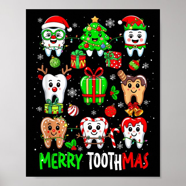 Affiche Merry Toothmas Teeth Collection Santa Reindeer Xma (Devant)