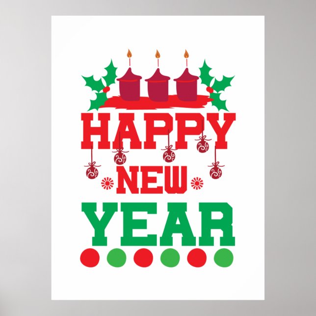 Affiche Merry Xmas Happy New Year (Devant)