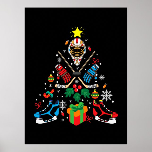 Affiche Merry Xmas Ice Hockey (Devant)