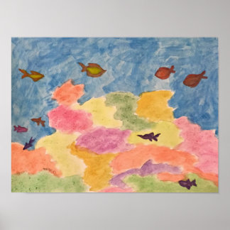 Affiche mers coralliennes