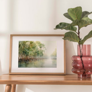 Affiche Merveille de la mangrove : aquarelle des mangroves