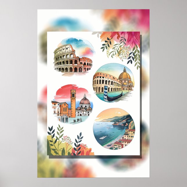 Affiche Merveilles de l'Italie (Devant)