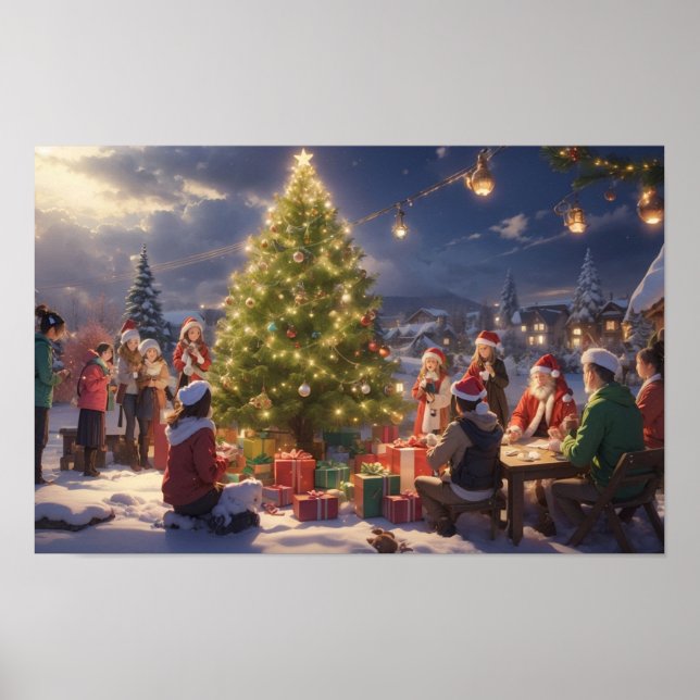 Affiche Merveilleux Noël blanc à Anime Style (Devant)