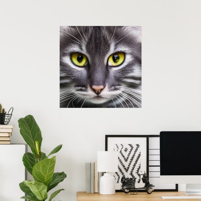 Affiche Merveilleux portrait de chat (Bureau à domicile)