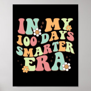 Affiche Mes 100 Jours Smarter Era Retro Smile 100e Jour De