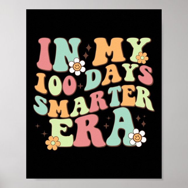 Affiche Mes 100 Jours Smarter Era Retro Smile 100e Jour De (Devant)