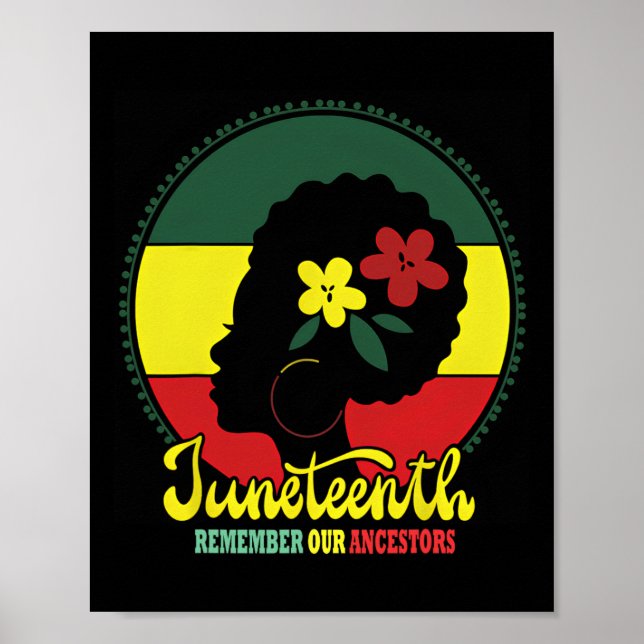 Affiche Mes ancêtres Junetdix célèbrent les femmes noires (Devant)