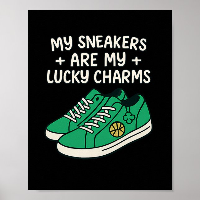 Affiche Mes baskets sont mes charmes porte-bonheur graphiq (Devant)