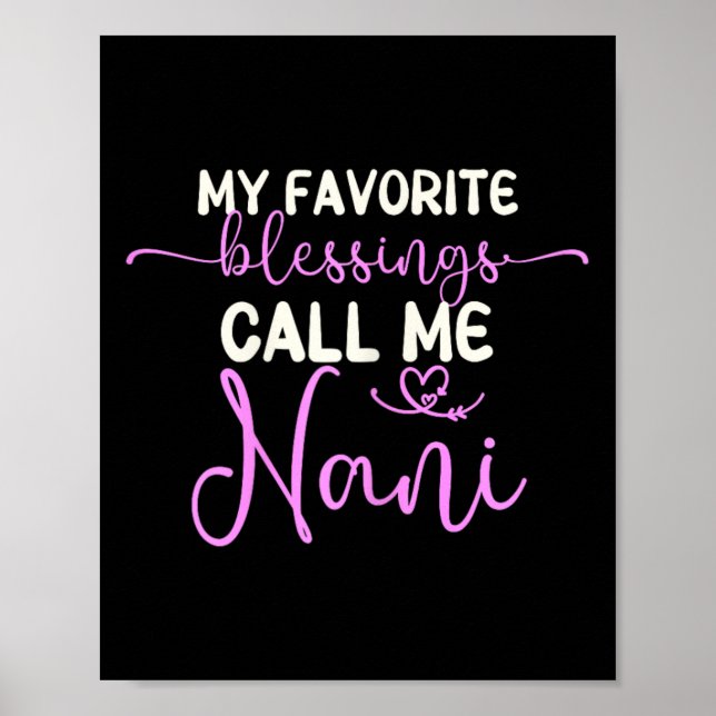 Affiche Mes Bénédictions Favorites Appelez-Moi Nani Grand- (Devant)