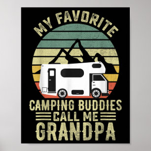 Affiche Mes copains de camping préférés m'appellent Grand-