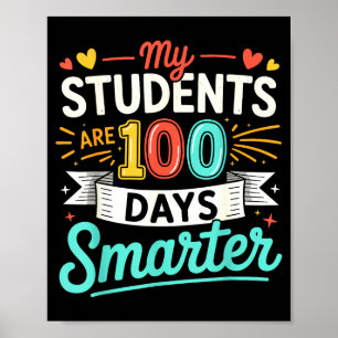 Affiche Mes élèves groovy 100 jours plus intelligents