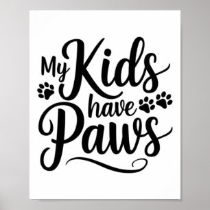 Affiche Mes Enfants Ont Des Pailles Drôle Adulte Chien Cit