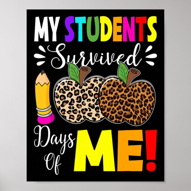 Affiche Mes Étudiants Ont Survécu 100 Jours De Moi Étudian (Devant)