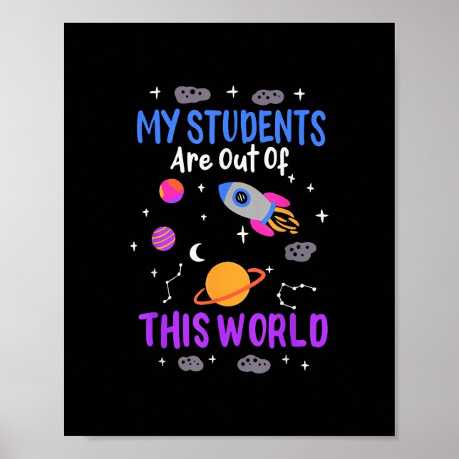 Affiche Mes étudiants sont hors de ce monde - professeur d (Devant)