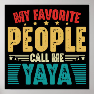 Affiche Mes Favoris M'Appelent Les Mères Vintages Yaya