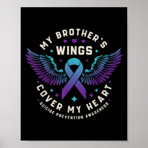 Affiche Mes frères ailes couvrent mon coeur la prévention 