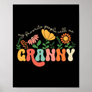Affiche Mes Gens Préférés M'Appelent Fête Des Mères Granny