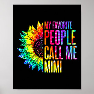 Affiche Mes Gens Préférés M'Appelent Mimi Grandma Tourneso