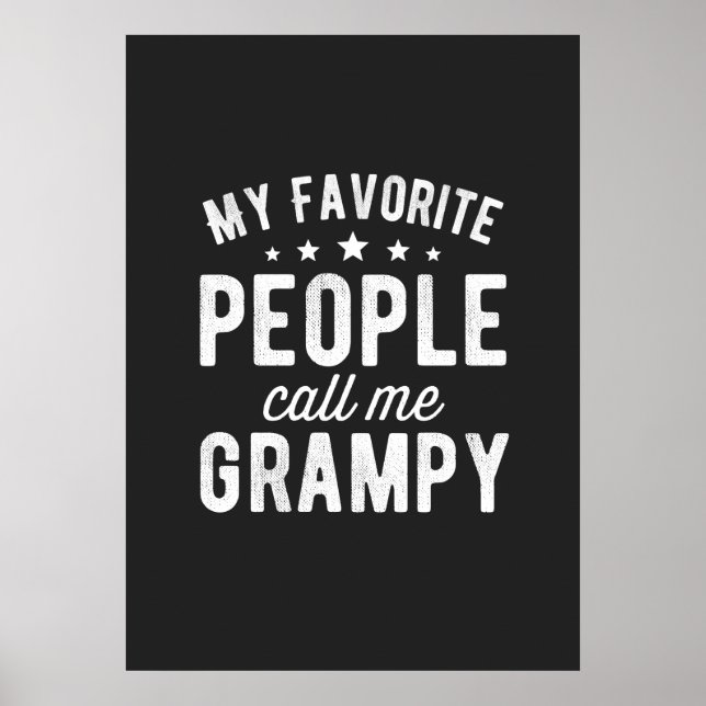 Affiche mes gens préférés m'appellent grampy (Devant)