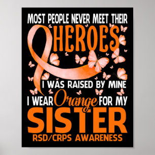 Affiche Mes Héros Je Porte Orange Pour Mes Soeurs Crps Rsd