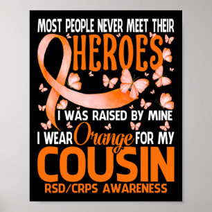 Affiche Mes Héros Je Porte Orange Pour Mon Cousin Rsd Crps