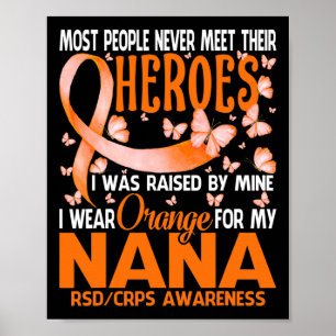 Affiche Mes Héros Je Porte Orange Pour Mon Nana Rsd Crps A