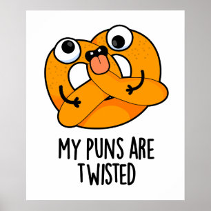 Affiche Mes jeux de mots sont un biscuit apéritif drôle Tw