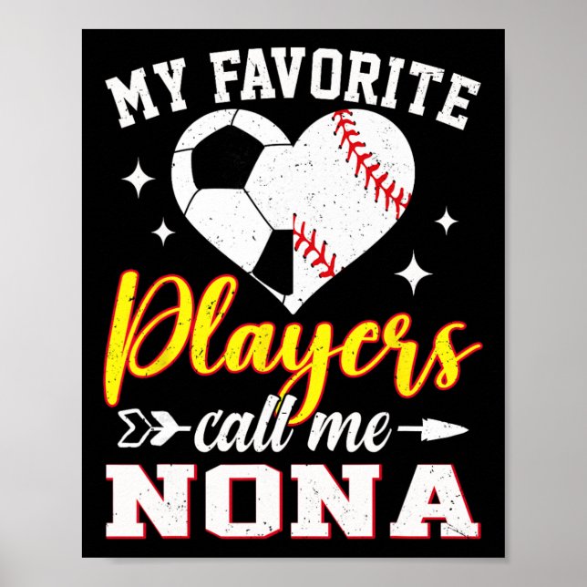 Affiche Mes joueurs de soccer et de baseball préférés m'ap (Devant)