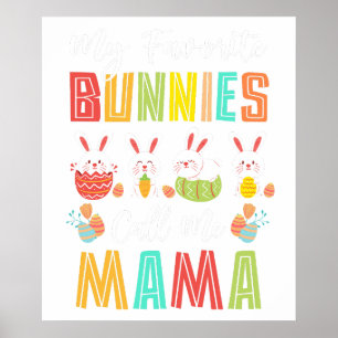 Affiche mes lapins préférés m'appellent maman, rétro, vint