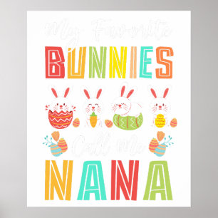 Affiche mes lapins préférés m'appellent nana, rétro, vinta