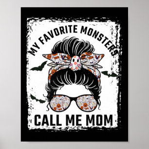 Affiche Mes monstres préférés Appelez-Moi Maman Messy Bun
