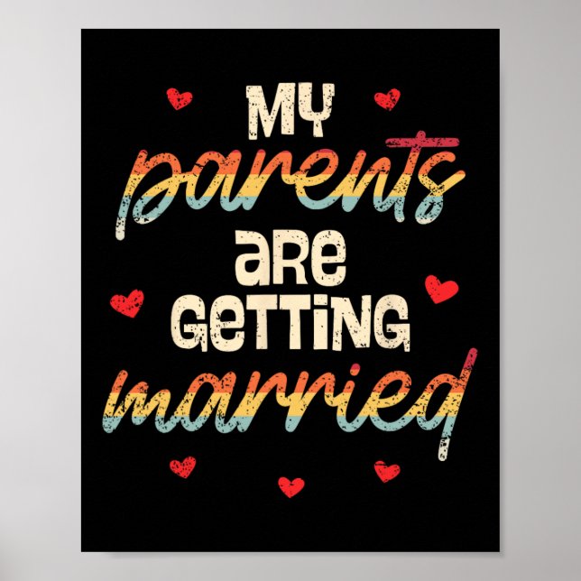 Affiche Mes parents se marient Fiançailles Mariage (Devant)