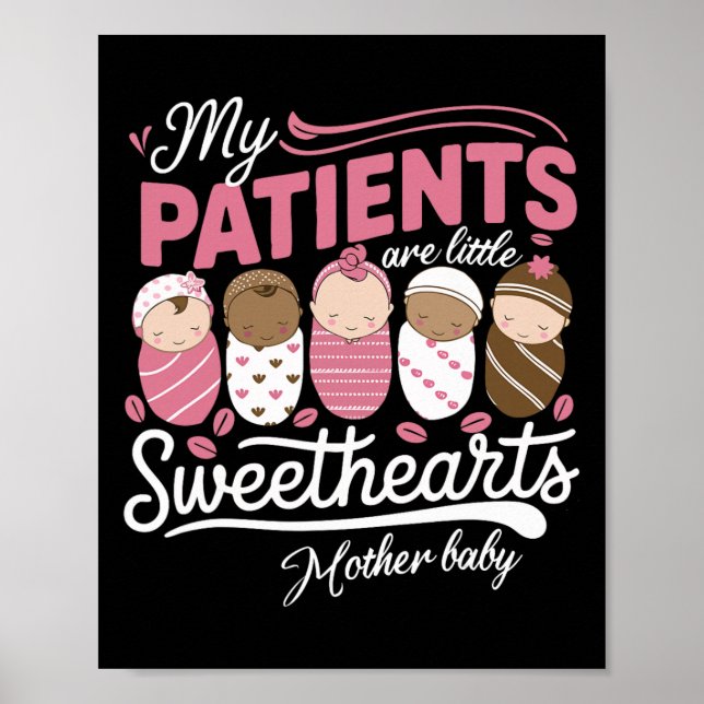 Affiche Mes patients sont de petits chéris Mère par Infirm (Devant)